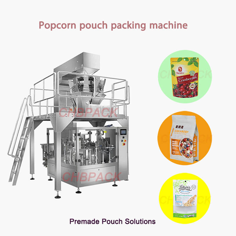Industrial Popcorn pouch packing machine