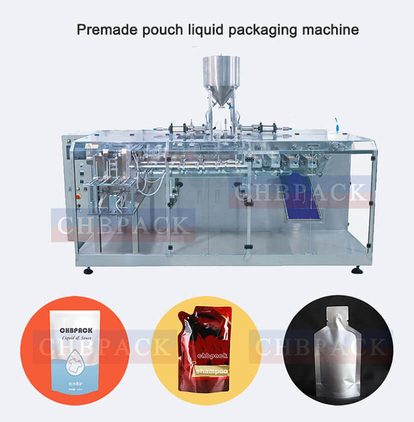 Premade pouch shampoo packaging machine