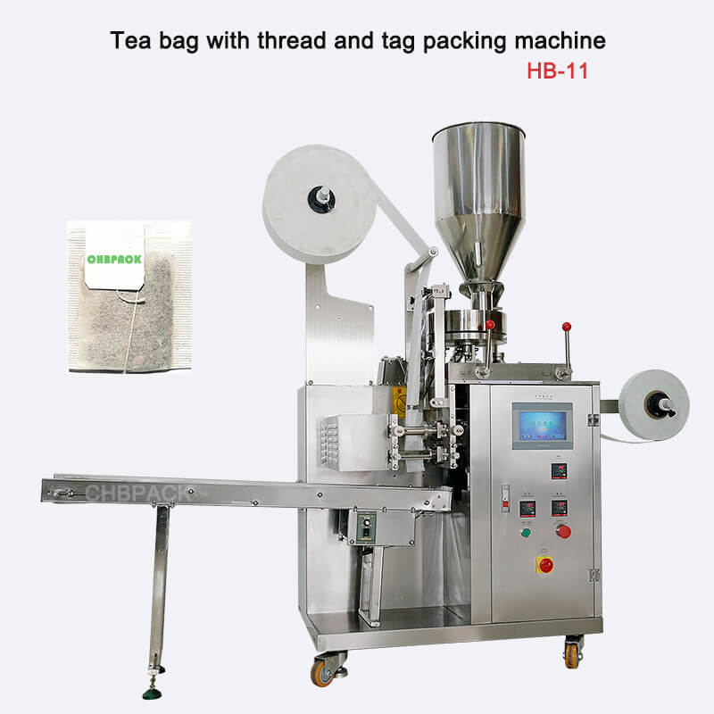 Tea bag with thread and tag packing machine HB11
