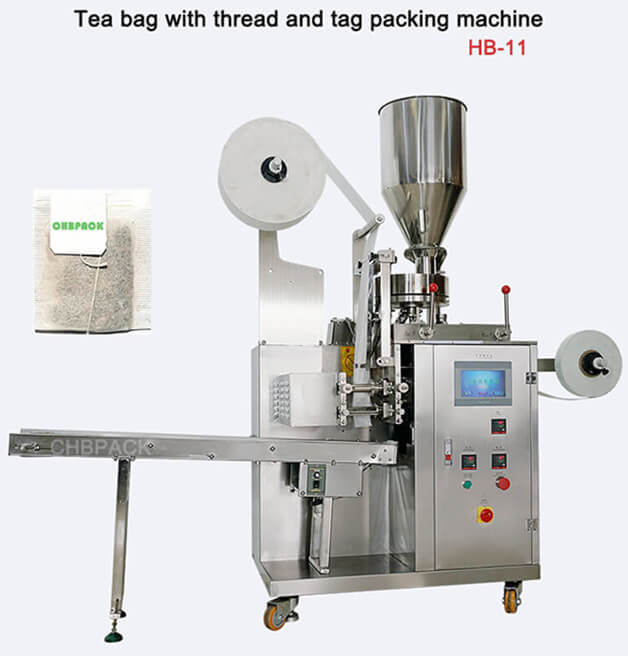 Tea bag with thread and tag packing machine nepal