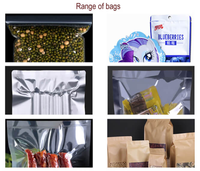 Continuous Sealing Machine Range of bags