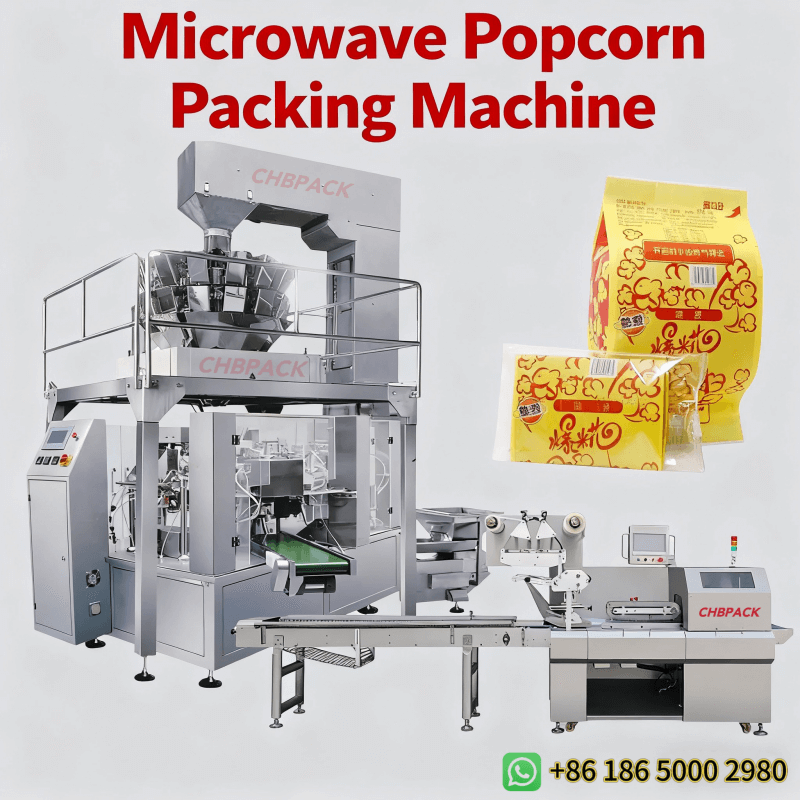 automatic microwave popcorn packing machine