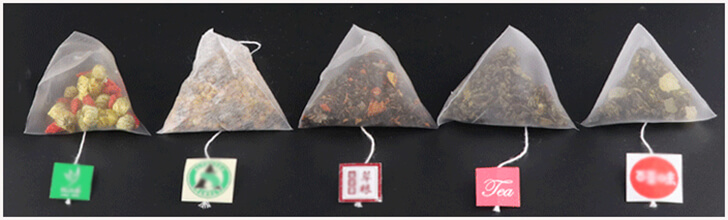 empty biodegradable pyramid tea bags in nepal
