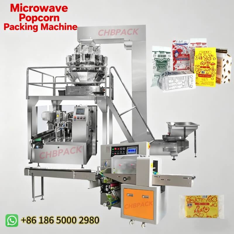 pre-made bag microwave popcorn packaging machine